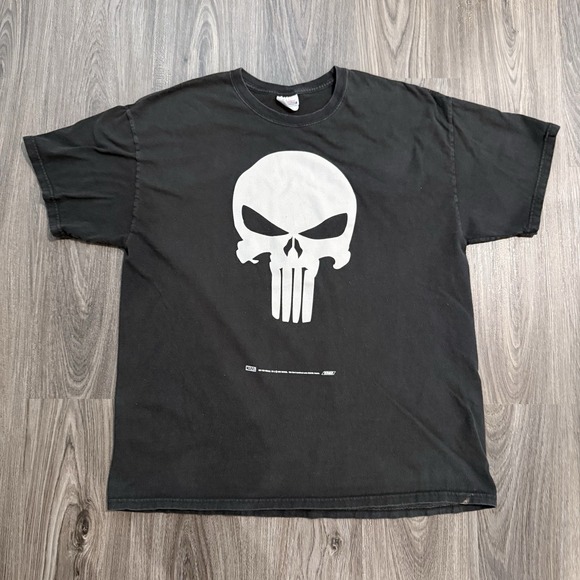 Hanes Other - Vintage The Punisher Marvel T-Shirt Promo THQ PS2 Xbox Size XL 2004 Black Faded